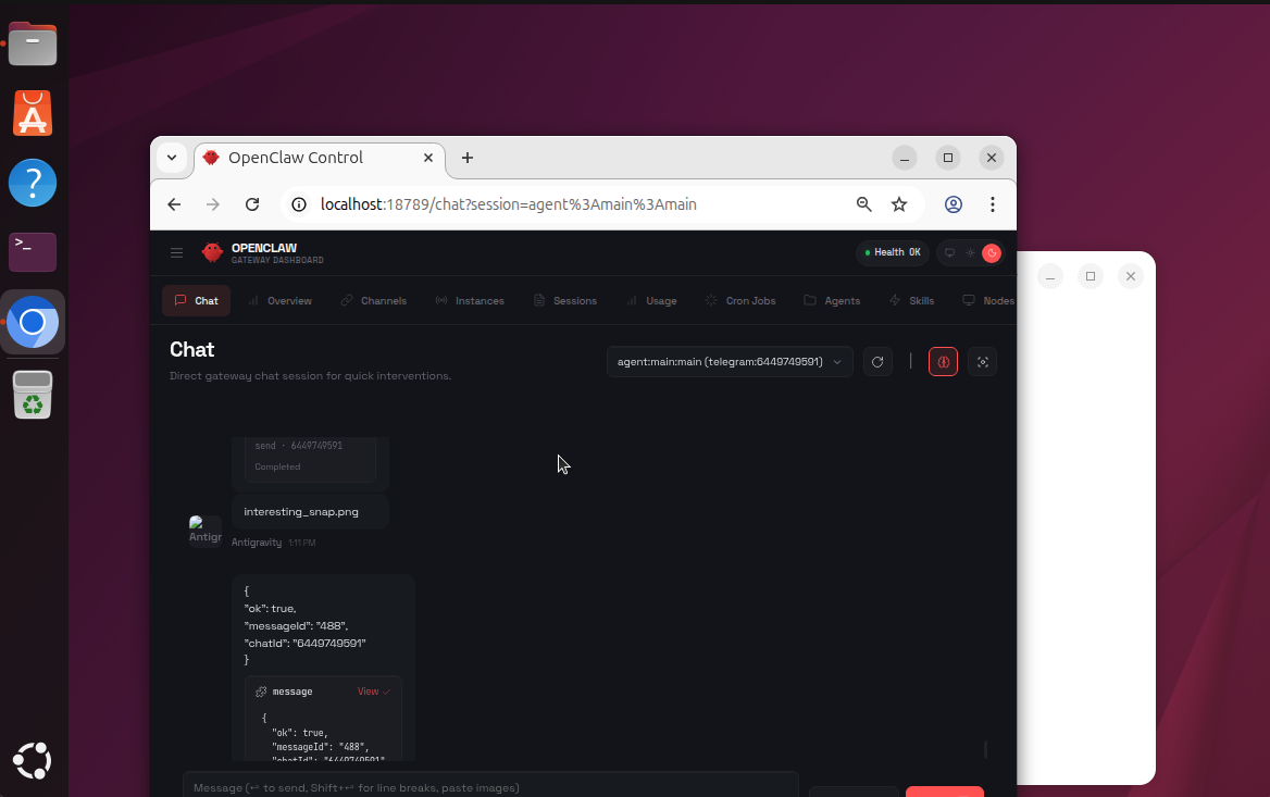 OpenClaw gateway running successfully