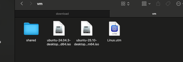 UTM VM file moved to external SSD
